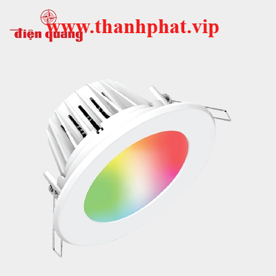 Bộ đèn LED Downlight thông minh Điện Quang Apollo ĐQ SLRD04 05765 90 BR01 (5W, daylight, 3.5 inch, kết nối Bluetooth, điều khiển sắc màu RGB)