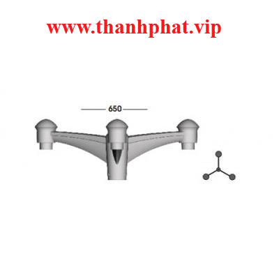 Tay Gắn Cột 3 Đèn Lioa TCHD400-3