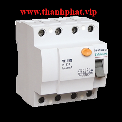 Cầu dao chống dòng rò 4P 63A Sino VLL45N/4063/030