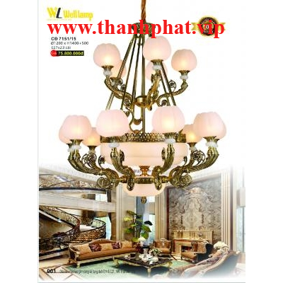 Đèn Chùm Đồng 7151/15