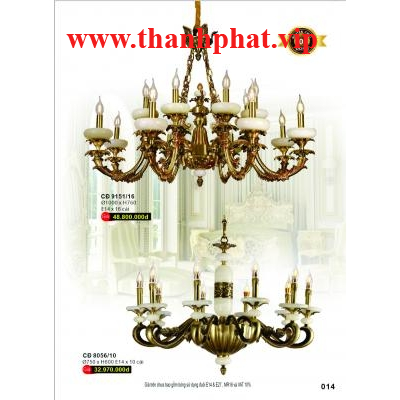 Đèn Chùm Đồng Cao Cấp CĐ 9151/16 - 8056/10