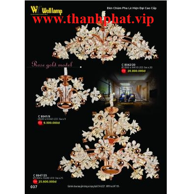 Đèn Chùm Pha Lê Cao Cấp C 8041/9 - 8042/20 - 8647/25