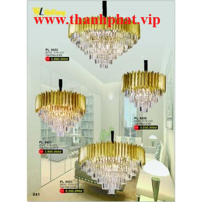 Đèn Chùm Pha Lê Cao Cấp PL 9450-9451-9452-9453