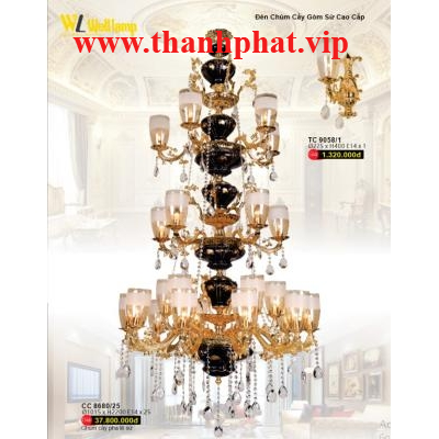 Đèn Chùm Pha Lê Cao Cấp CC 8680/25