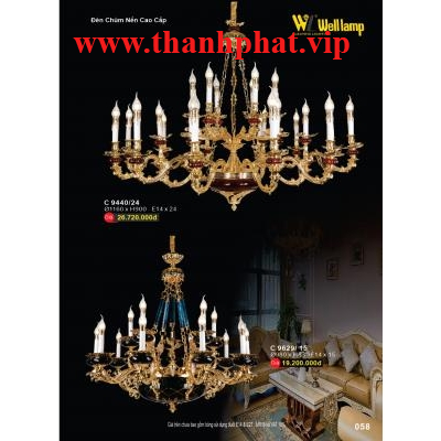 Đèn Chùm Nến Cao Cấp C 9629/15 - 9440/24
