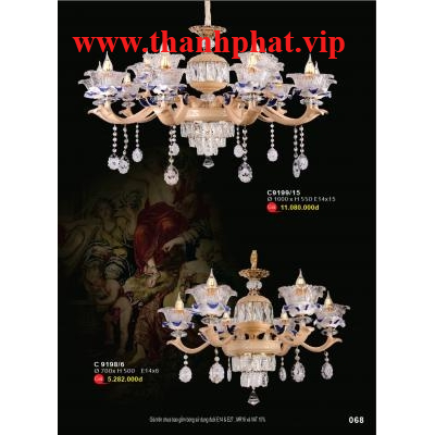 Đèn Chùm Pha Lê Cao Cấp C 9198/6 - 9199/15