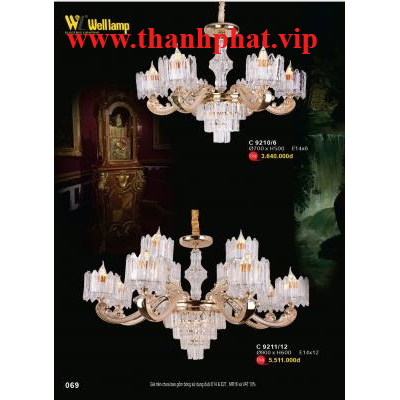 Đèn Chùm Pha Lê Cao Cấp C 9210/6 - 9211/12