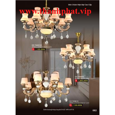 Đèn Chùm Led Pha Lê Cao Cấp CC 7439/12 - 7443/12 - 7444/6
