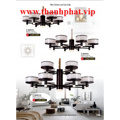Đèn Chùm Led Pha Lê Cao Cấp C 8684/6 - 8685/8 - 8686/12