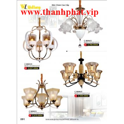 Đèn Chùm Pha Lê Cao Cấp C 8693/5 - 8694/5