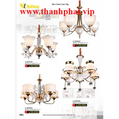 Đèn Chùm Pha Lê Cao Cấp C 8701/5 - 8702-5