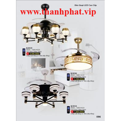 Đèn Quạt Led Cao Cấp Q 9534 - 9535 - 9536