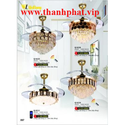 Đèn Quạt Led Cao Cấp Q 9224-9225-9226-9531