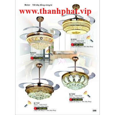 Đèn Quạt Led Cao Cấp Q 9222-9223-7197-7200