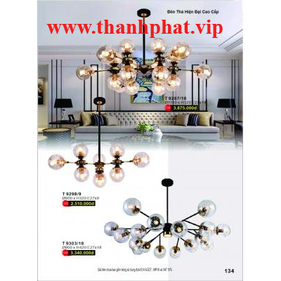 Đèn Thả Hiện Đại Cao Cấp T 9297/18 - 9298/9 - 9303/18