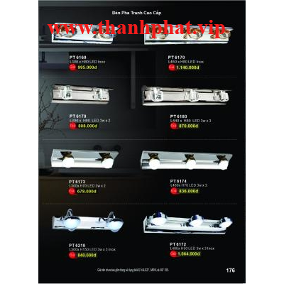 Đèn Pha Tranh Cao Cấp PT 6172-6173-6174-6169-6170