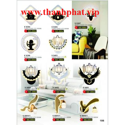Đèn Tường Led Cao Cấp V 9383-9384-9385-9386-9387