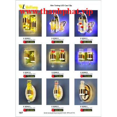 Đèn Tường Led Cao Cấp V 9582-9583-9584-9585-9586