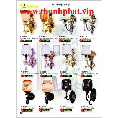 Đèn Tường Led Cao Cấp V 7625-7626-7627-7629-8907-8908-8909-8910