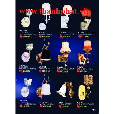 Đèn Tường Led Cao Cấp V 8888-8889-8890-8329-8330-8331