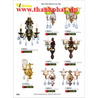 Đèn Tường Led Cao Cấp V 9690-9691-9692-9693-9694-9695