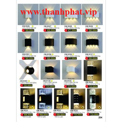 Đèn Tường Led Cao Cấp ON 9521-9522-9523-9524-9525