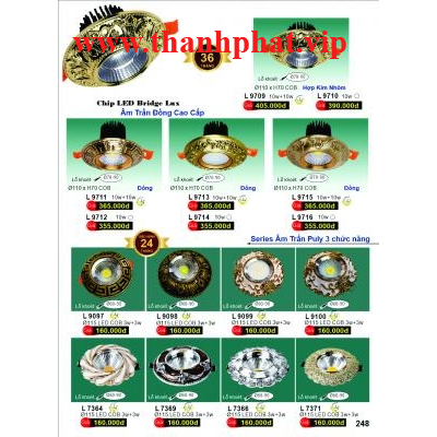 Đèn Led Âm Trần Đồng Cao Cấp