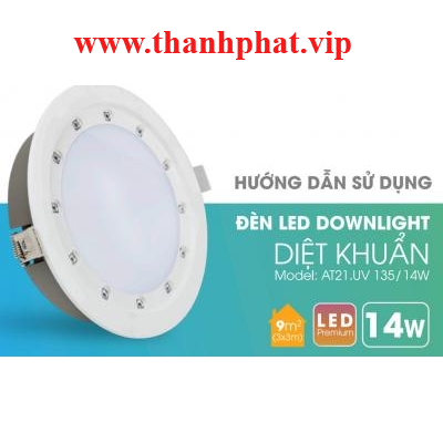 Đèn Led Downlight Diệt Khuẩn AT21.UV 135/14W
